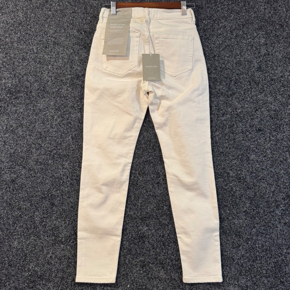 Everlane The High Rise Skinny Jean Ankle Women Cream Size 25 NWT - Picture 2 of 9
